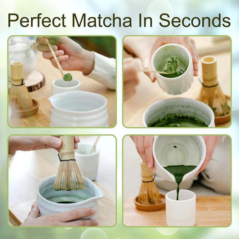 Maredash Matcha Whisk Set,Matcha Whisk,Matcha Set,Bamboo Whisk,Matcha Kit,Chasen Matcha Stirrer,Made from 100% Natural Bamboo,Durable and perfect for making matcha tea - Image 3