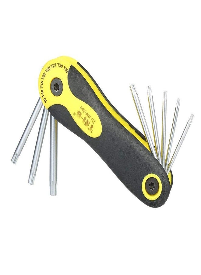 WROPZO TM 8-Piece Folding Star Key Wrench Set Screwdrivers Kit T-9 To T-40 - Image 4