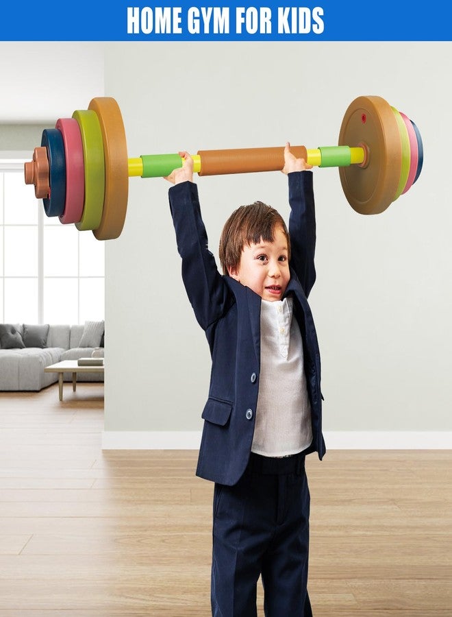 Hitish Kids Exercise Weight Set, 2-In-1 Barbell and Dumbbell Workout Equipment, Toddler Beginner Gym Toy for Pretend Play Lifting Exercise & Fitness, Adjustable Fill with Sand or Water - Image 3
