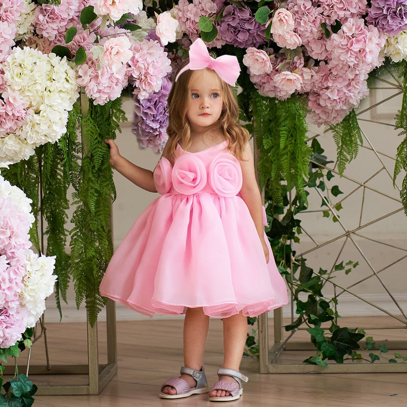 New Baby Princess Dress Baby Birthday Party Dress Three-Dimensional Corsage Condole Dress - Image 2