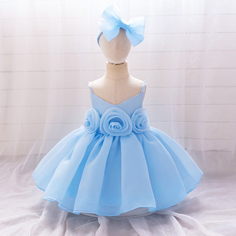 New Baby Princess Dress Baby Birthday Party Dress Three-Dimensional Corsage Condole Dress - Image 1
