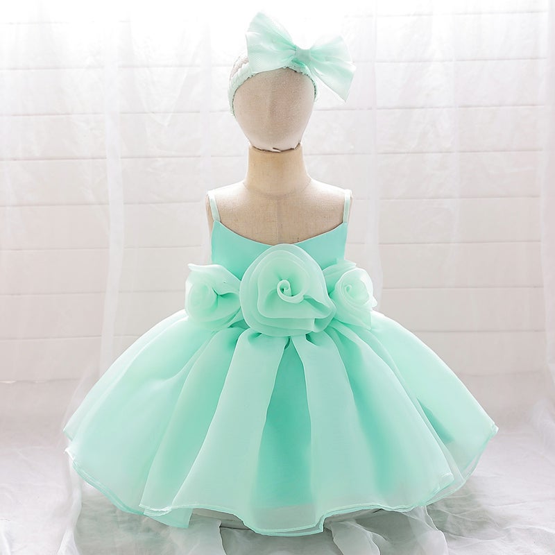New Baby Princess Dress Baby Birthday Party Dress Three-Dimensional Corsage Condole Dress - Image 5