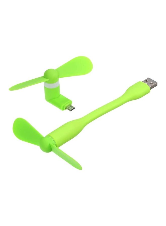 Loquat Mini USB Fan And Micro USB Phone Fan Multicolour 
