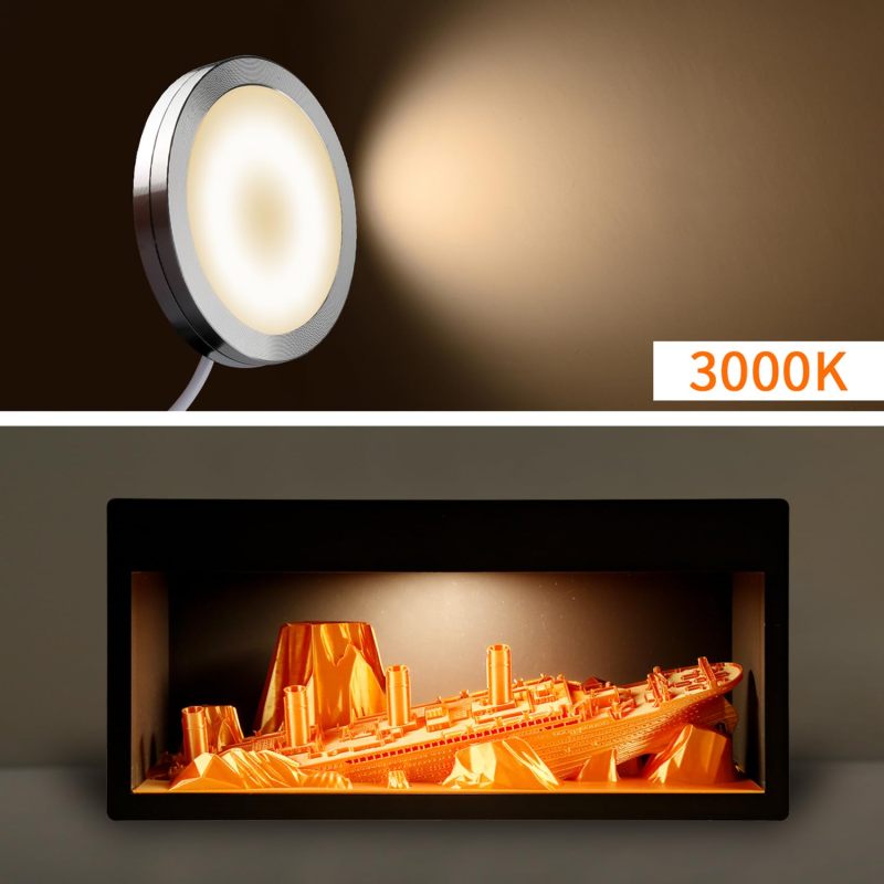 عدة إضاءة LED عبر USB مكونة من 5 قطع - مصباح طابعة LED - شريط إضاءة دافئة بتوصيل USB سهل للغاية، إكسسوار مناسب لطابعات Bambu Lab H2D A1 P1S X1C ثلاثية الأبعاد - Image 3