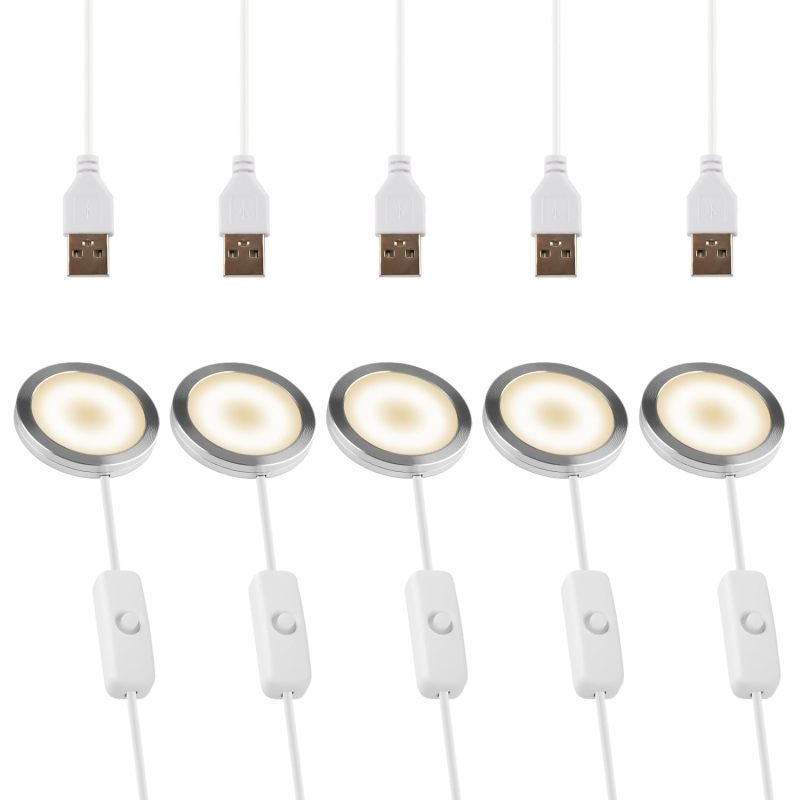 عدة إضاءة LED عبر USB مكونة من 5 قطع - مصباح طابعة LED - شريط إضاءة دافئة بتوصيل USB سهل للغاية، إكسسوار مناسب لطابعات Bambu Lab H2D A1 P1S X1C ثلاثية الأبعاد - Image 1