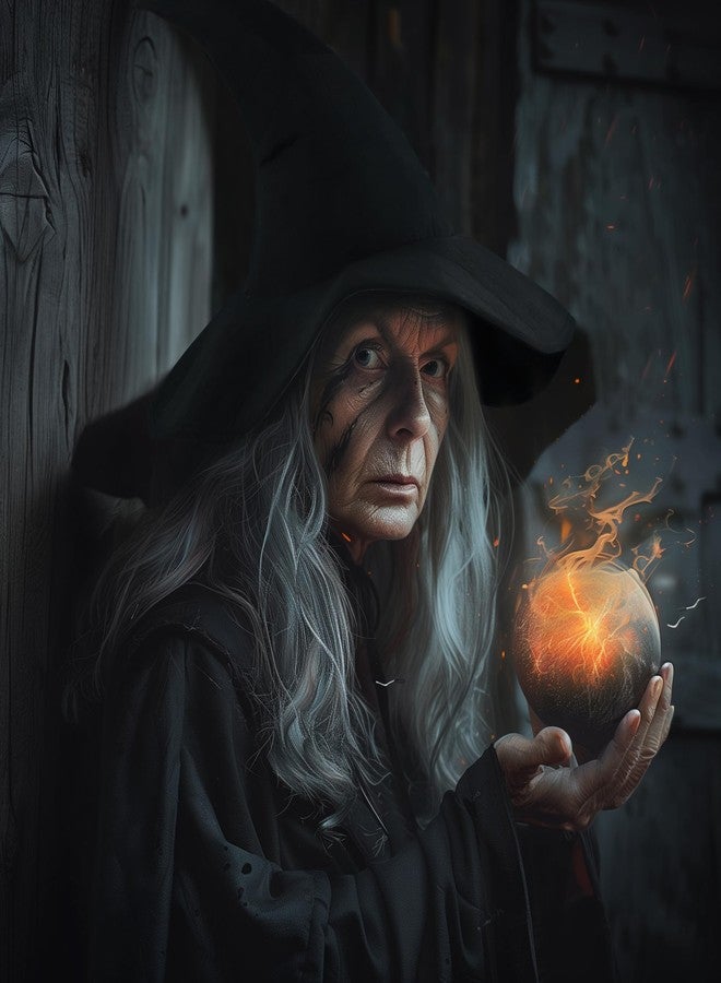 HOMELEX Black Witch Hat Adult Wizard Hat Sorcerer Accessories Halloween - Image 5