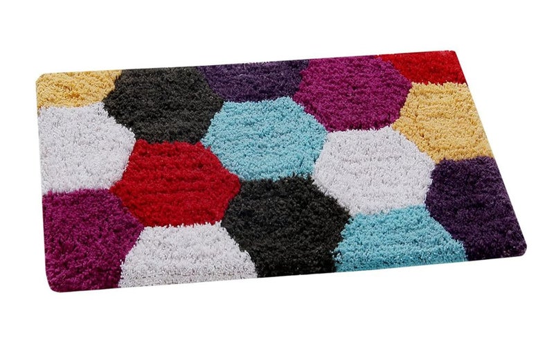 AAZEEM Abstract Cotton Door Mat - 16"x24",Multicolour,Rectangular - Image 3