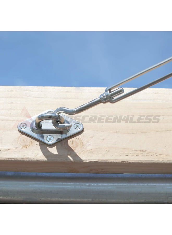 Windscreen4less Sun Shade Sail Hardware Kit - 6 Inches - Super Heavy Duty - For Square and Rectangle Sun Shade Sail - Image 5
