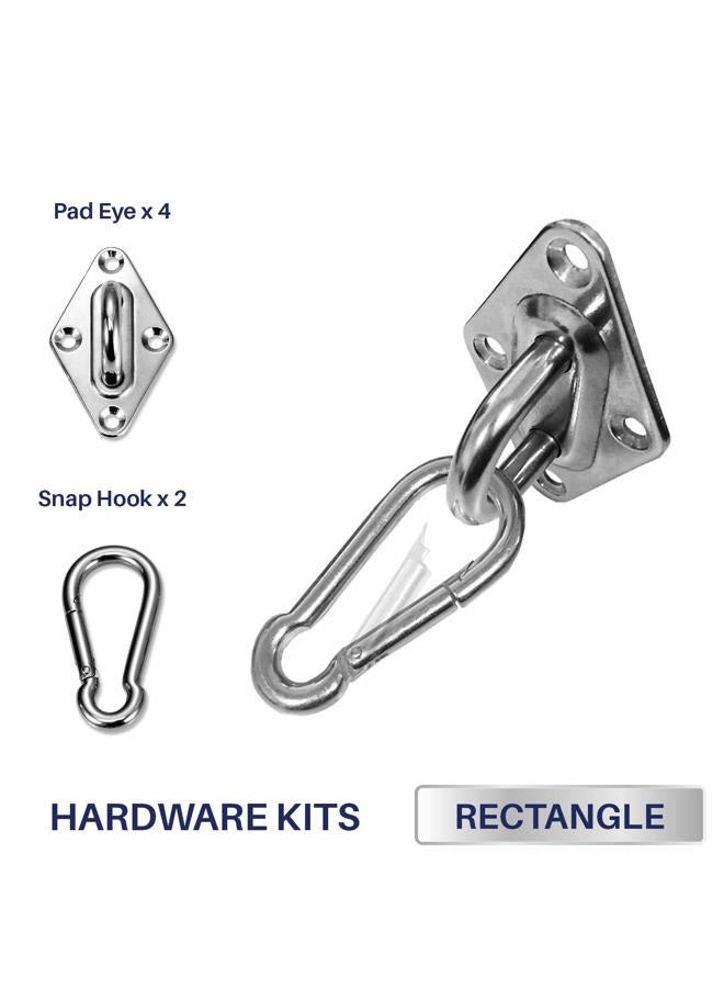 Windscreen4less Sun Shade Sail Hardware Kit - 6 Inches - Super Heavy Duty - For Square and Rectangle Sun Shade Sail - Image 2