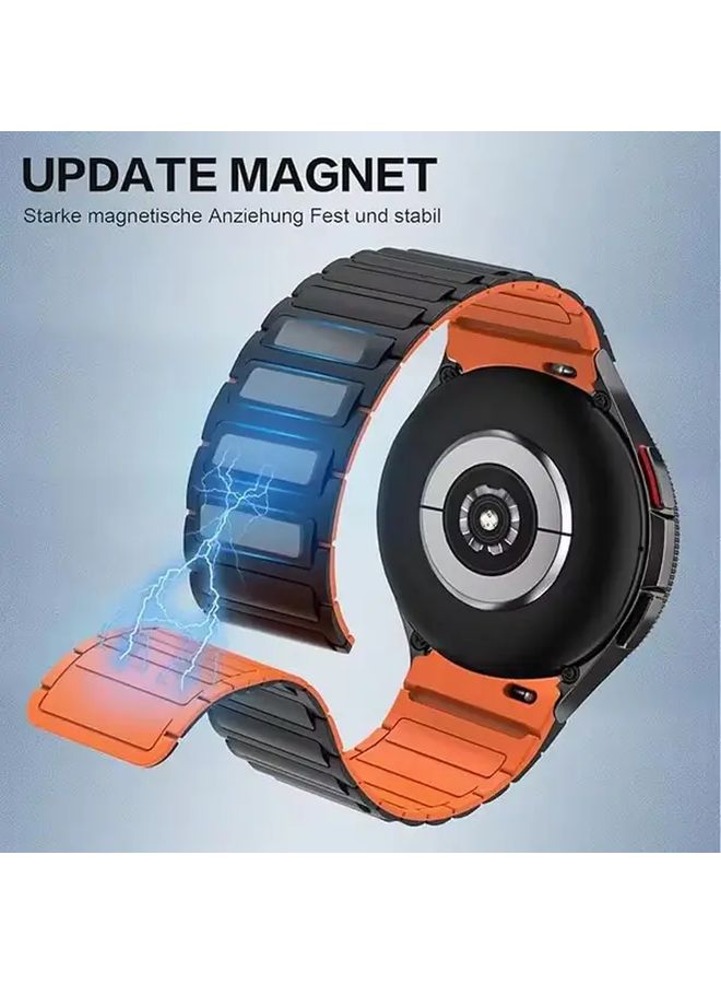 سوار سيليكون مغناطيسي بألوان مدمجة بعرض 20 مم بدون فجوات لساعة Galaxy Watch 7 Classic مقاس 43 مم و47 مم - Image 2