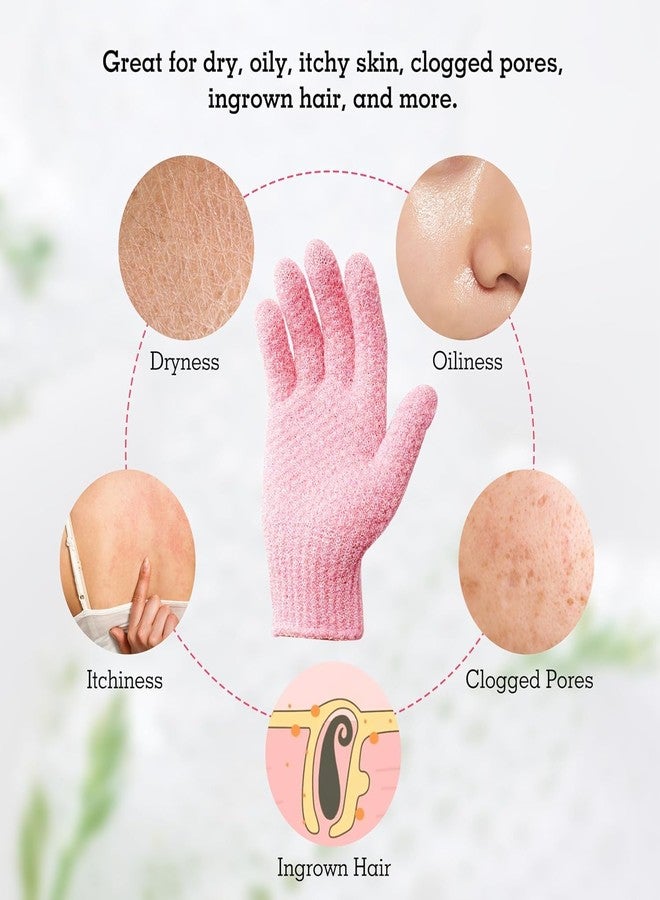 CVNDKN 1 Pair Exfoliating Gloves,Shower Glove for Women Men,Wash Gloves for Shower,Deep Cleansing Exfoliating Mitt Bath Glove Wash Dead Skin Remover Exfoliate Body Scrubber (Pink) - Image 4