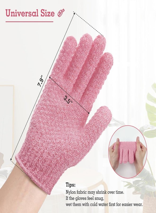 CVNDKN 1 Pair Exfoliating Gloves,Shower Glove for Women Men,Wash Gloves for Shower,Deep Cleansing Exfoliating Mitt Bath Glove Wash Dead Skin Remover Exfoliate Body Scrubber (Pink) - Image 5