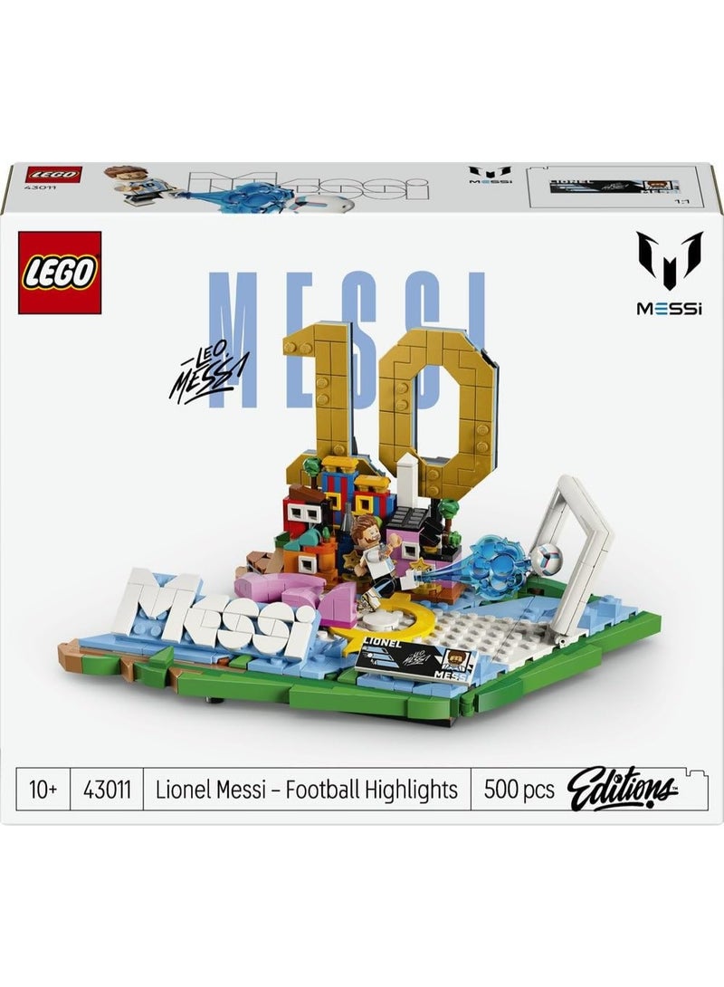 Lego 43011 Special Edition Lionel Messi  Football Highlights - 3D Display Model Kit w/Collectible Minifigure - Kids' Room Decor - Gift for 10+ Year Old Boys, Girls & Adult Sports Fans - Image 5