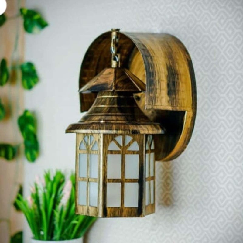 SINOMAN Golden Antique Design Metal Wall Light Sconce Lamp for Dining BedroomLiving RoomRestaurantsCoffee Shop Balcony Home Office Decor Without Bulb - Image 3