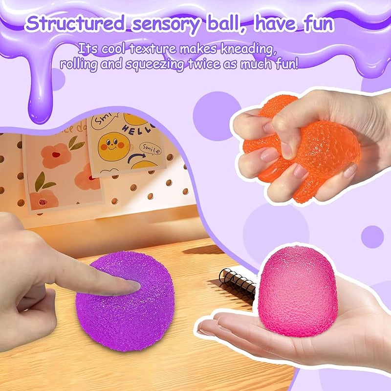 QITAI Squishy Fidget Toys Stress for Kids and Adults, Super Solid Squeeze Ball,Sensory for Stress Relief, Birthday, Easter Basket Stuffers and Party Favors (Purple) - Image 2