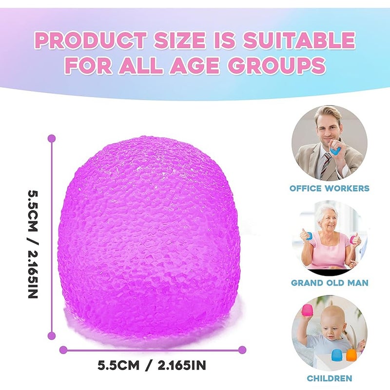 QITAI Squishy Fidget Toys Stress for Kids and Adults, Super Solid Squeeze Ball,Sensory for Stress Relief, Birthday, Easter Basket Stuffers and Party Favors (Purple) - Image 4