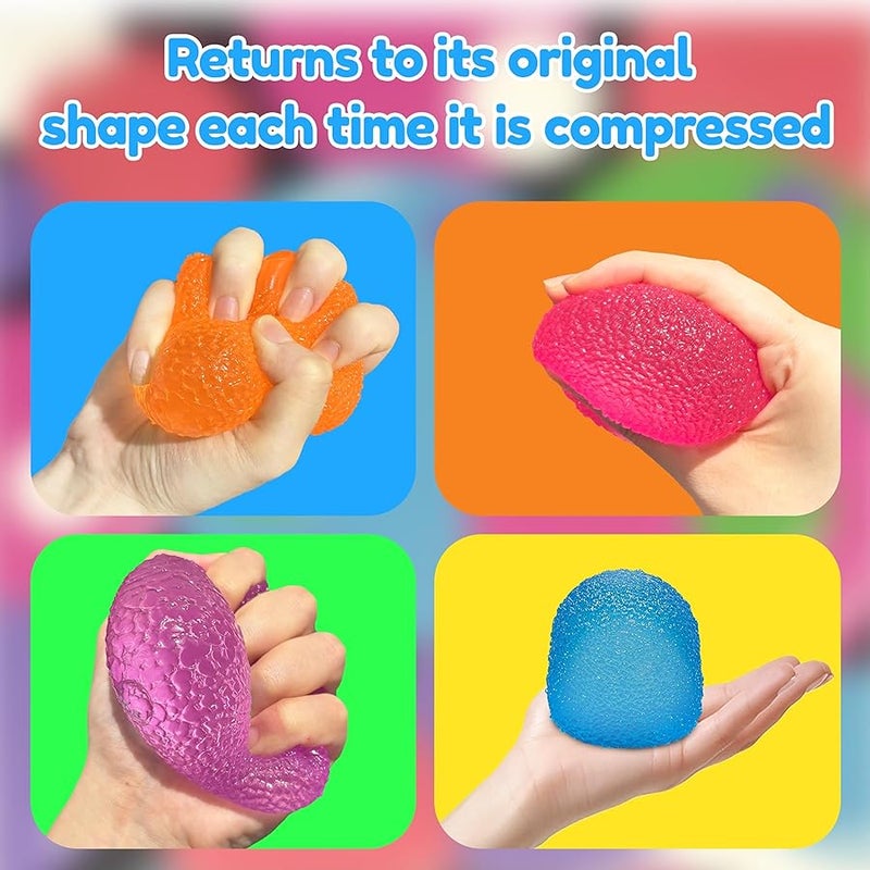 QITAI Squishy Fidget Toys Stress for Kids and Adults, Super Solid Squeeze Ball,Sensory for Stress Relief, Birthday, Easter Basket Stuffers and Party Favors (Purple) - Image 3
