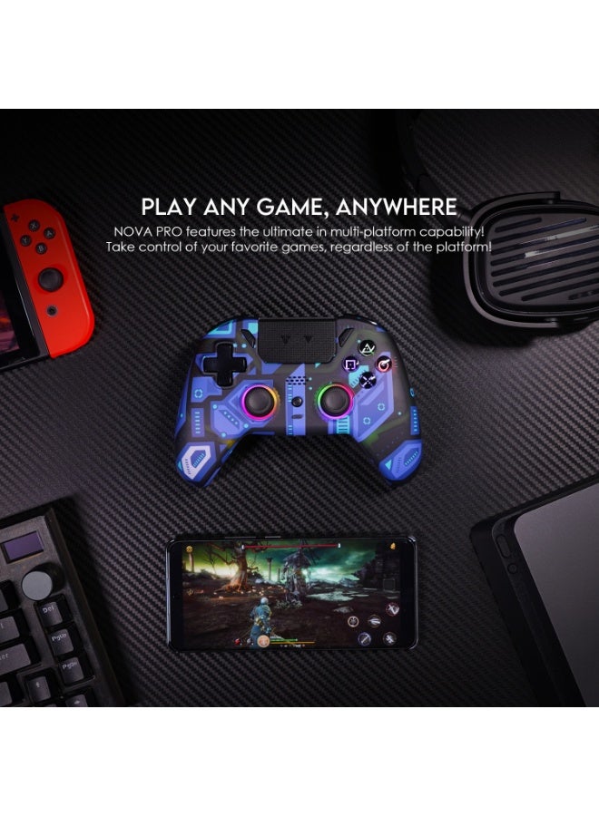 FANTECH NOVA PRO WGP14V2 Wireless gamepad Anti-Drift Hall Effect Sticks and Force-switchable Tirgger Wired Controller for PS4 - Image 2