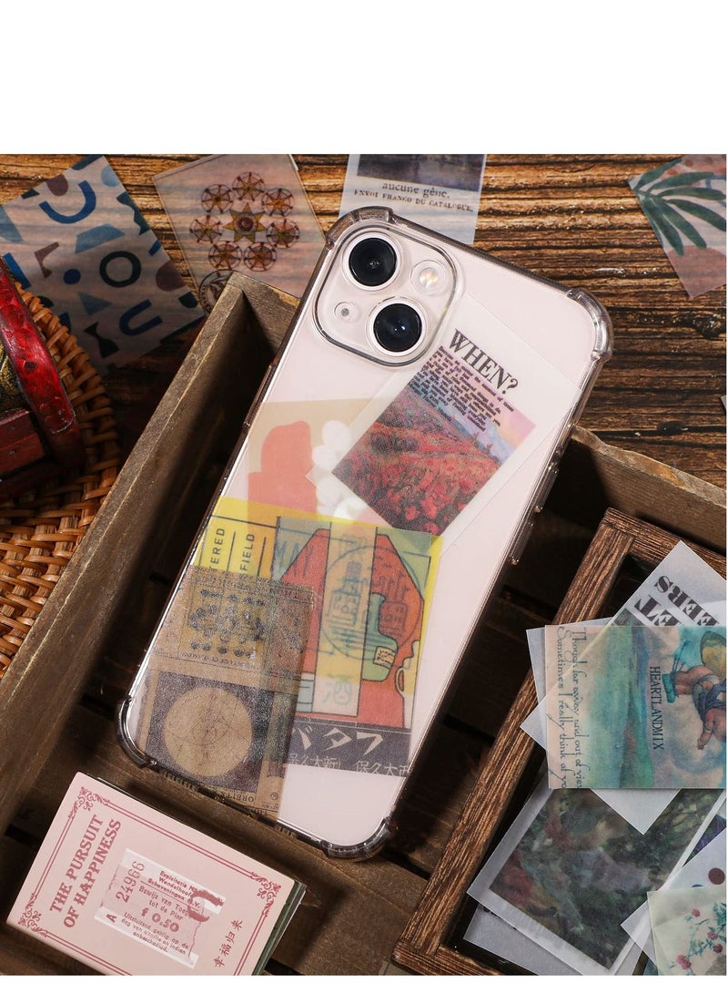 SYOSI 300 PCS Old Washi Stickers for Journaling and Journaling, Vintage Aesthetic Stickers, Retro Scrapbooking Paper, Scrapbooking Supplies, for Journal, Planner, Card, Album, Crafts, 1.57 x 2.36 inches - Image 5