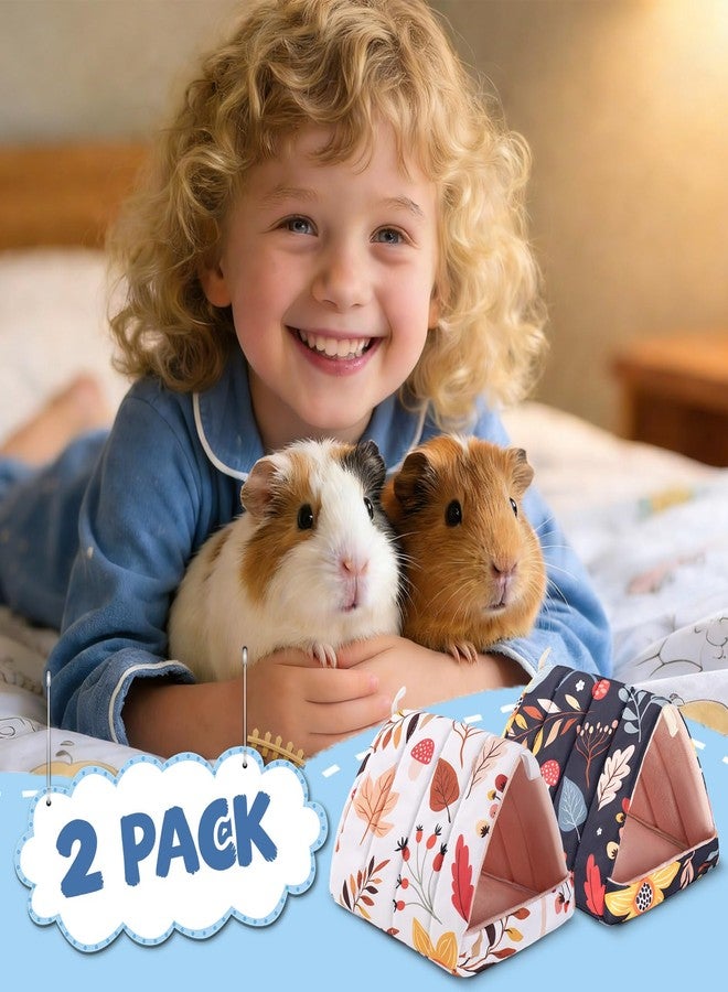 INKNOTE 2 Pcs Guinea Pig Hideout Guinea Pig Tunnel Bed Washable Small cage Accessories for Little Bunny Hamsters Hedgehog Ferret Chinchilla and Other Small Animals,2 Styles, 7.9 Inches - Image 4
