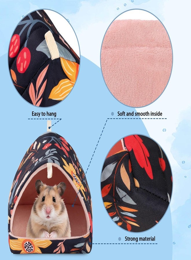 INKNOTE 2 Pcs Guinea Pig Hideout Guinea Pig Tunnel Bed Washable Small cage Accessories for Little Bunny Hamsters Hedgehog Ferret Chinchilla and Other Small Animals,2 Styles, 7.9 Inches - Image 2