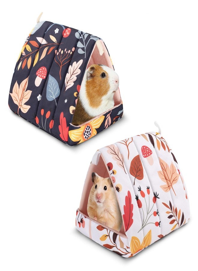 INKNOTE 2 Pcs Guinea Pig Hideout Guinea Pig Tunnel Bed Washable Small cage Accessories for Little Bunny Hamsters Hedgehog Ferret Chinchilla and Other Small Animals,2 Styles, 7.9 Inches - Image 1