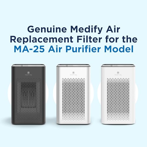 Medify Air Medify MA-25 Genuine Replacement Filter Set for Allergens, Smoke, Wildfires, Dust, Odors, Pollen, Pet Dander | 3 in 1 with Pre-filter, HEPA H13 and Activated Carbon | Removal to 0.1 Microns | 1-Pack - Image 2