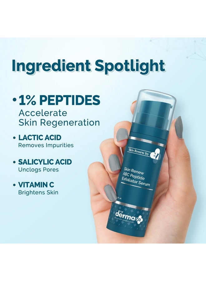ذا ديرما كو . X Dr.V Skin Renew Abc Peptide Exfoliator Serum مع حمض المندليك وحمض اللبنيك وحمض الساليسيليك والببتيدات 30 مل 1٪ حمض الساليسيليك يسرع تجديد البشرة ويقلل العيوب والبقع الداكنة - Image 4