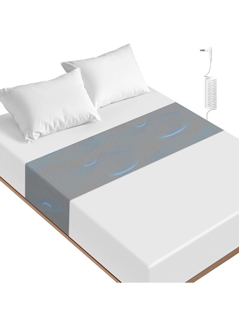 HaLunhi Grounding Sheet，Grounding Mat for Bed，10% Silver Fiber Grounding Fitted Sheet，Suitable for All Mattress Sizes，Including Grounding Wire Adapter (60*265cm，Dark Gray)  - Image 1