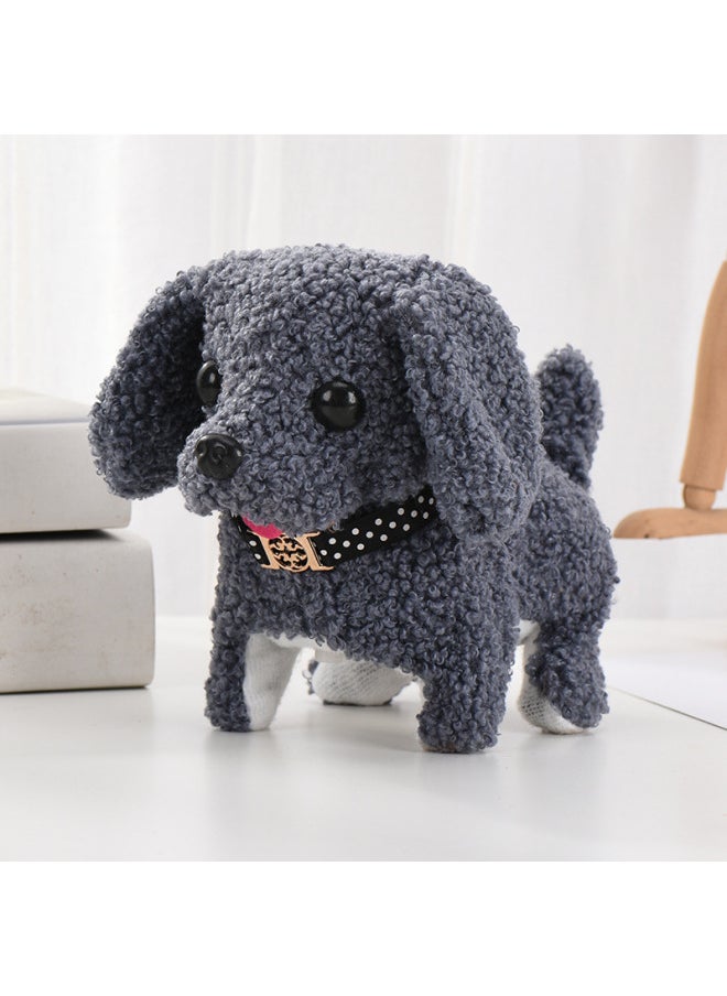 Electric Puppy Plush Electric Toy Dog Can Walk Will Call Simulation Dog Stall Pet Toy Night Market Wholesale-Color:Macey Dog ]  - Image 1
