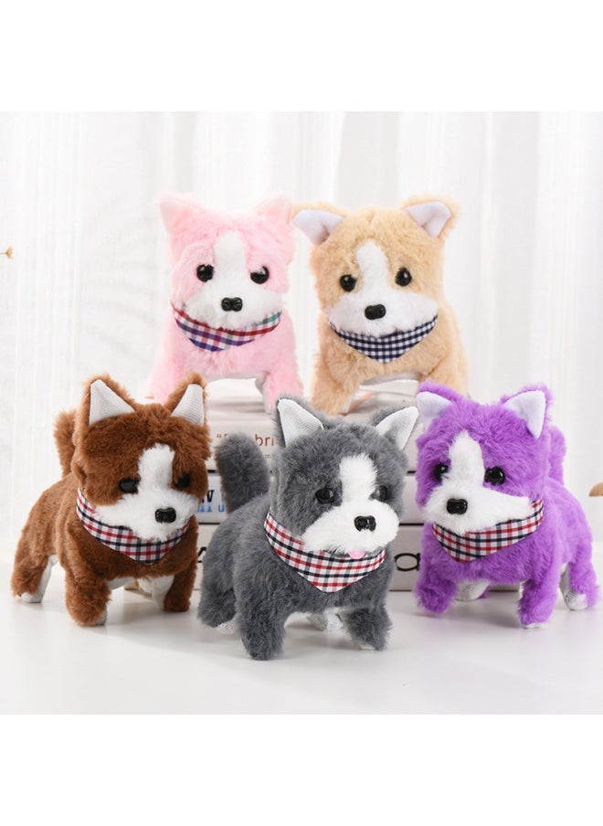 Electric Puppy Plush Electric Toy Dog Can Walk Will Call Simulation Dog Stall Pet Toy Night Market Wholesale-Color:Macey Dog ]  - Image 4