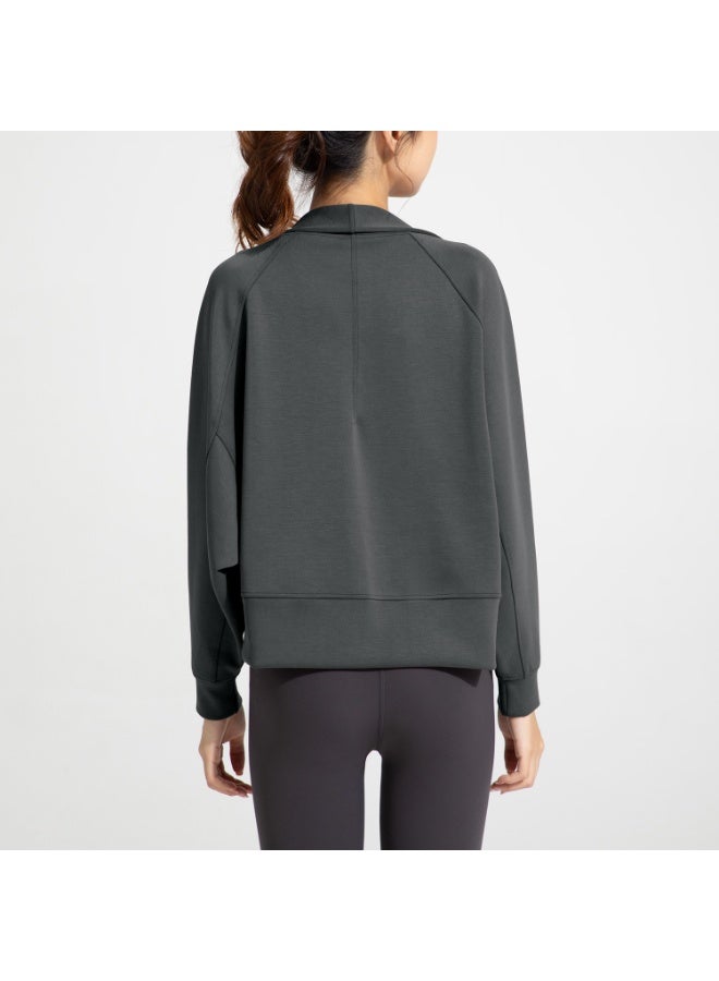 Women's Cooling Modal Air Layer Long Sleeve Open Front Yoga Cardigan - Breathable Soft Lounge Cover Up Shawl - Image 2