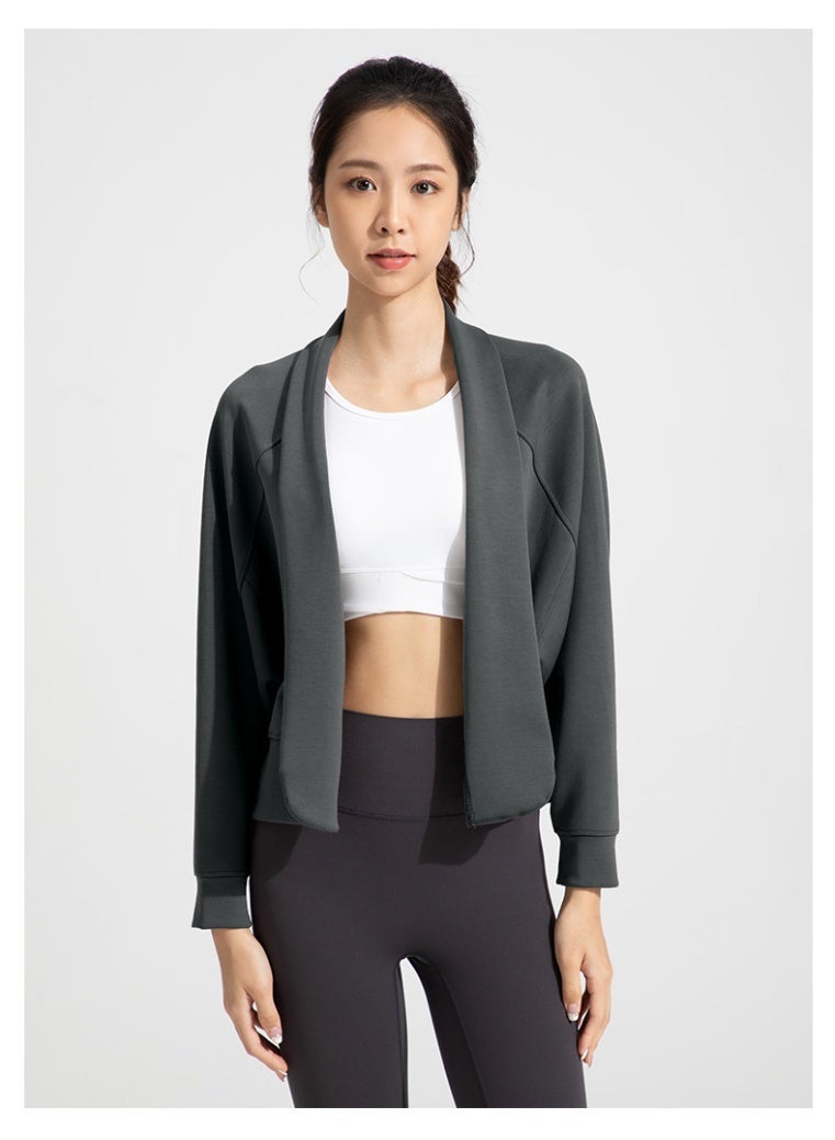 Women's Cooling Modal Air Layer Long Sleeve Open Front Yoga Cardigan - Breathable Soft Lounge Cover Up Shawl - Image 4
