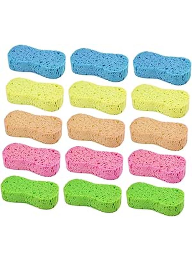 15 Pack Soft Compressed Car Wash Sponges Non Scratch Foam For Auto Detailing - Image 1