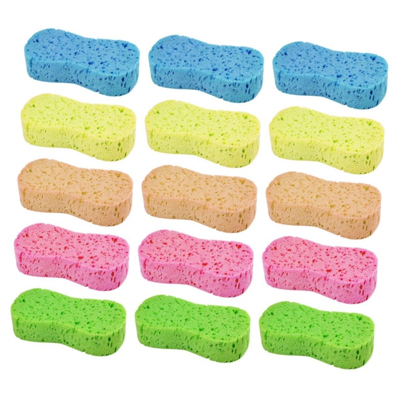 15 Pack Soft Compressed Car Wash Sponges Non Scratch Foam For Auto Detailing - Image 2