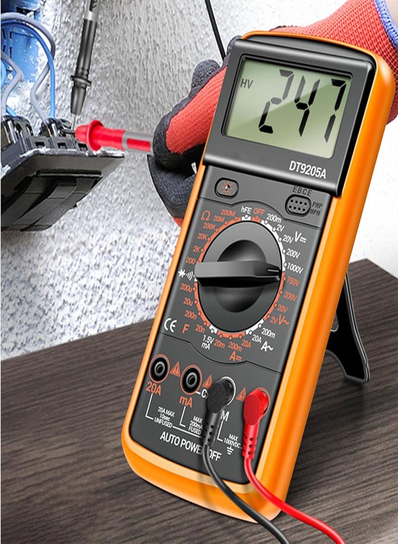 GGOOT DT9205A Multimeter - High Accuracy Multi Tester Short Circuit Detection - Digital Multimeter for Home Professional Use with Extendable Support Frame, Low Power Consumption - Image 2