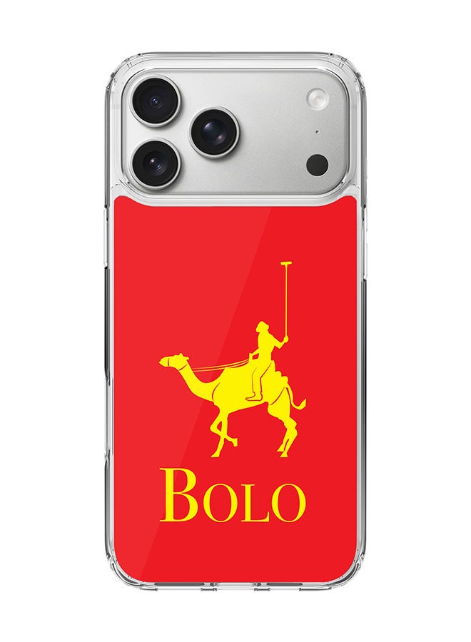 Classic Clear MagSafe Case for iPhone 17 Pro Max , Hybrid Soft Case Flexible Edges Anti Drop TPU PC Gel Thin Transparent Cover [ Designed for iPhone 17 Pro Max ] - BOLO Red Full Print