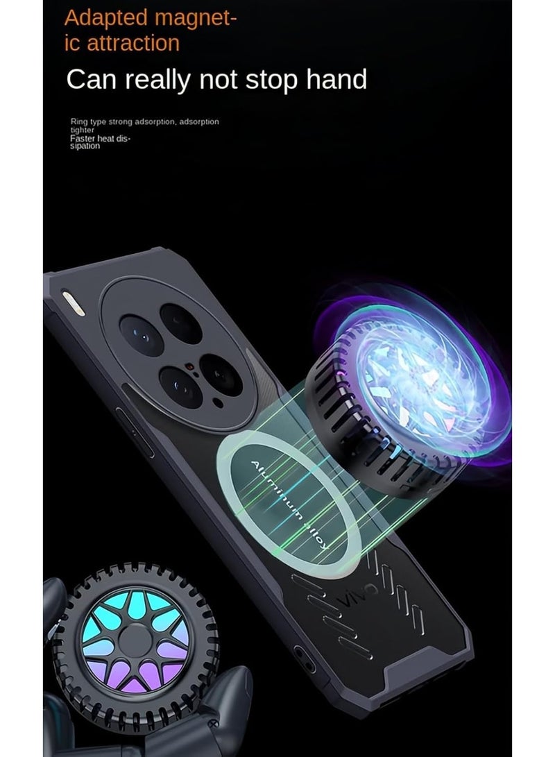 general Case Compatible with Honor X9d 5G, Hole Heat Dissipation Case Hybrid Transparent TPU Bumper Aluminum Alloy Cooling Cover - Image 4