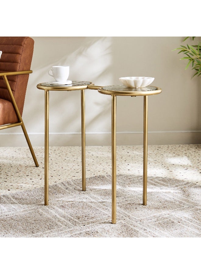 Home Box Vienna Glass Top Accent Table - Image 1