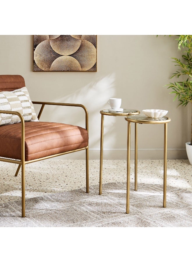 Home Box Vienna Glass Top Accent Table - Image 5