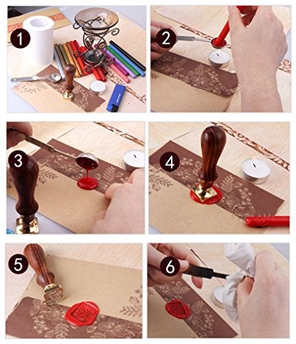 XICHEN®10PCS Vintage Sealing Glue Gun Sealing Wax Wax Sticks Wax Seal Supplies a Variety of Colors (Azure) - Image 4