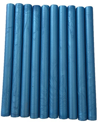XICHEN®10PCS Vintage Sealing Glue Gun Sealing Wax Wax Sticks Wax Seal Supplies a Variety of Colors (Azure) - Image 1