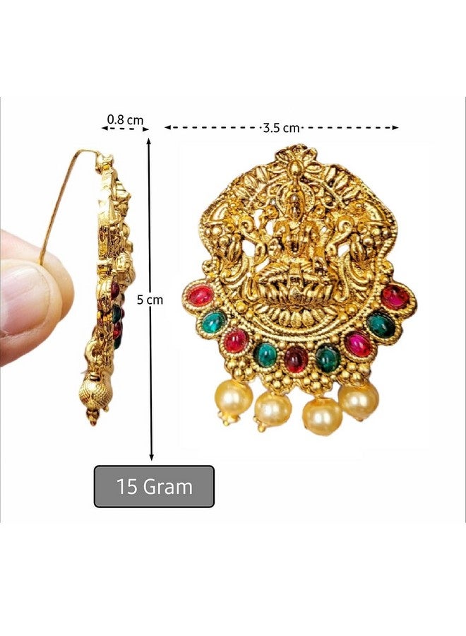 Arnavira Gold Plated Antique Hair Jewellery Choti Jadai Billai,Hair Brooch With Hook Temple Jadai Wedding Bridal Jewellery - Image 2