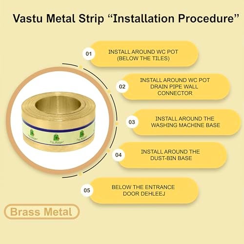 TREE MAISON CORONATING HOMES Brass Strip | Width-1 Inch | Thickness - 0.2mm | Length-12 Feet Approx | Zone Balancing |Toilet Correction | Main Entrance | Brass Strip for Vastu | Pack of 1 - Image 5