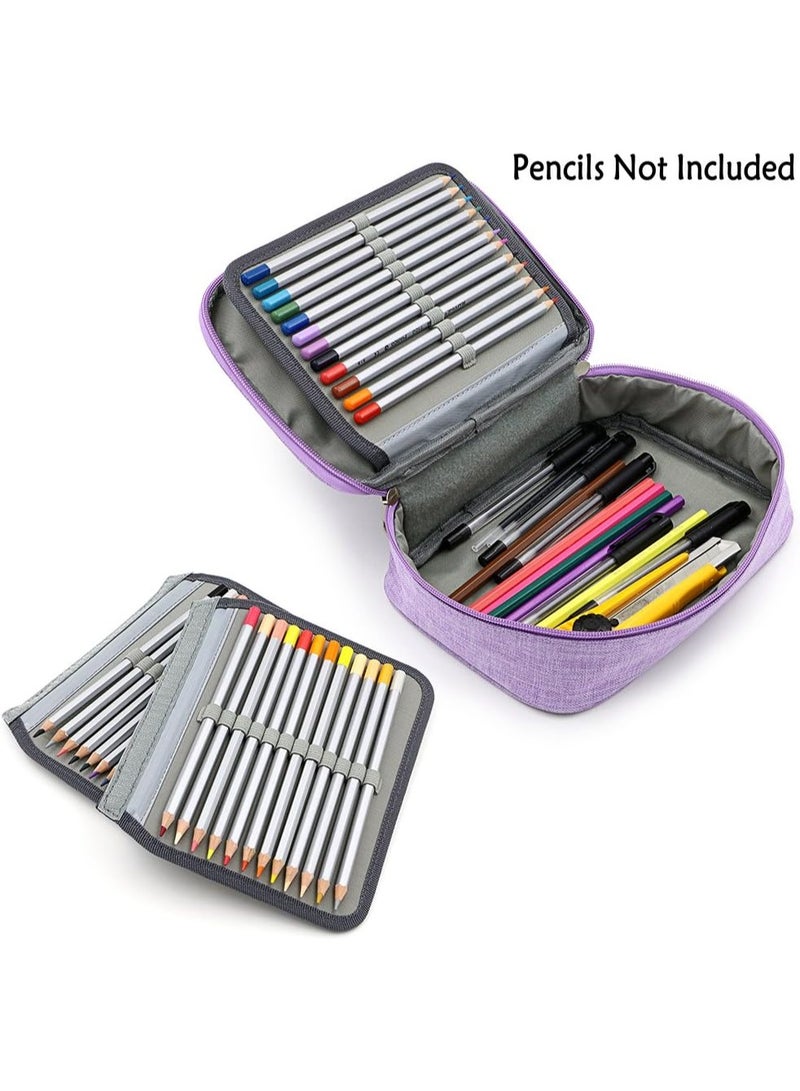Pencil Case for 72 Sketching Supplies – Large-Capacity Oxford Cloth Stationery Organizer, Simple Design Pencil Storage Bag - Image 2