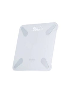 Porodo Lifestyle Bluetooth Smart Body Scale With Interactive iOS & Android App, Body Fat Scale - PD-LSBSC-WH