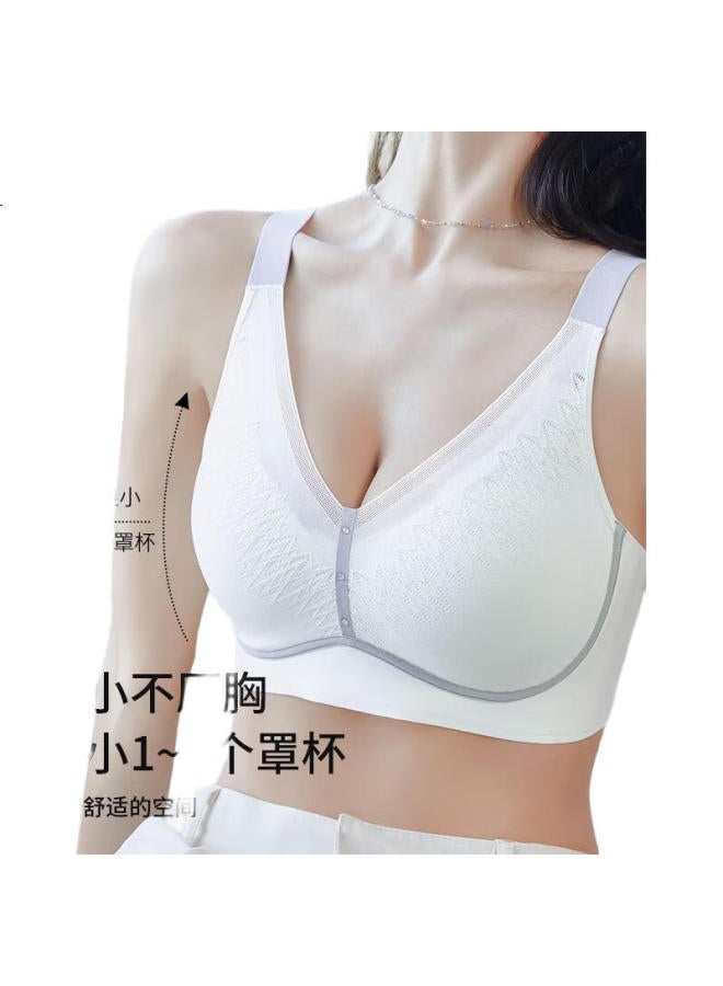 Gracewell Adjustable Push-Up Bra For Large Busts, Minimizes Side Bulges, Seamless Bra With Side Support To Prevent Sagging - Off-White, 2Xl - Image 3