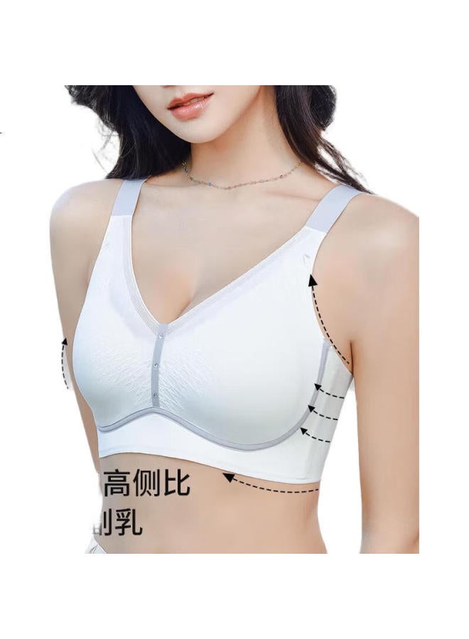 Gracewell Adjustable Push-Up Bra For Large Busts, Minimizes Side Bulges, Seamless Bra With Side Support To Prevent Sagging - Off-White, 2Xl - Image 2