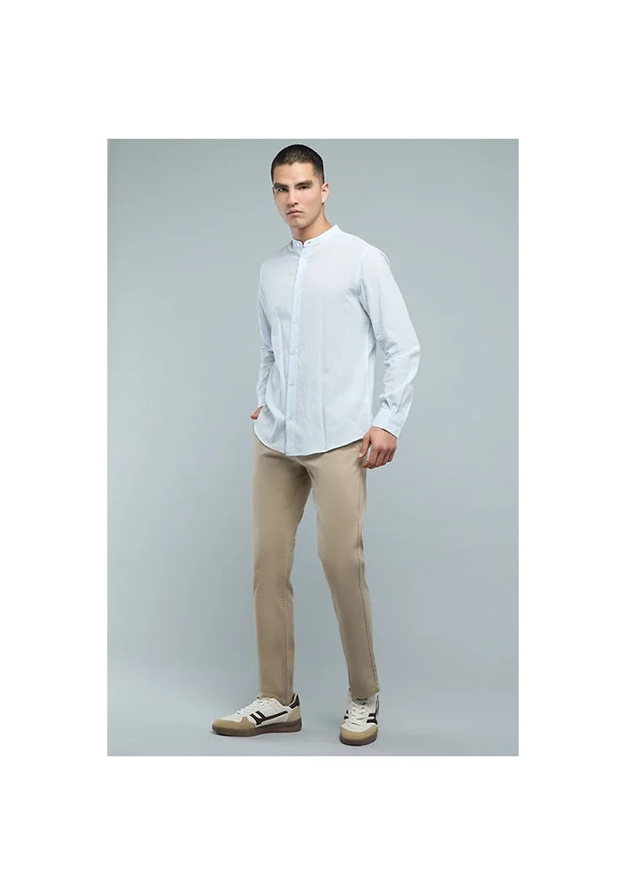 R&b  Solid Slim Fit Pants with Button Closure for Men | Best Price UAE