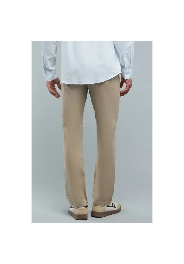 R&b  Solid Slim Fit Pants with Button Closure for Men | Best Price UAE